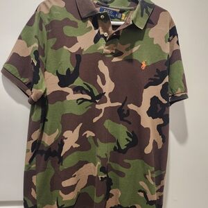 Polo by Ralph Lauren Men's Camouflage Polo in Green, Brown, Tan